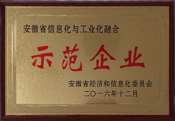 示范企業(yè)榮譽(yù)（子公司）